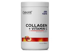 OstroVit Colagen Hidrolizat + Vitamina C, pulbere, piersici, 400 grame (Anti Riduri si dureri articu